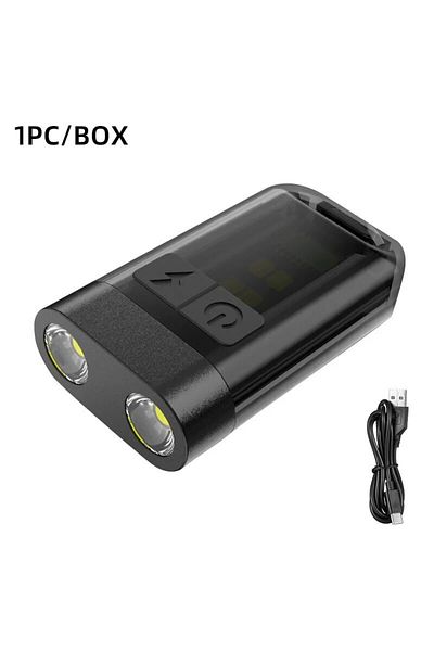 Choice WHITE Small Pocket Light Flash Light Mini Work Light Rechargeable Lamp Keychain Portable Flashlight