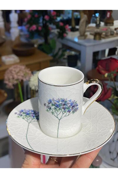 ÇIRPAN EV SADE ÇİÇEK DESENLİ 6 KİŞİLİK TÜRK KAHVESİ FİNCANI