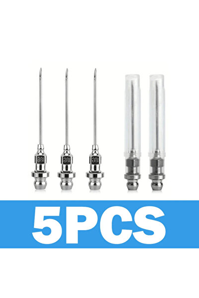 Choice 5 قطع 5 قطع إبر شحم، فوهة إبرة شحم بمحمل صغير، فوهة هواء إبرة قابلة للإزالة