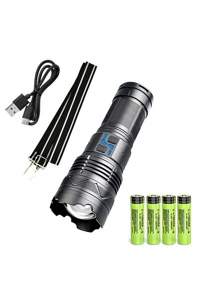 Wins Fire Zoom S Without Battery 20000lm Super Bright Tactical Flashlight 100w Gt60 Long Range Powerful Led To