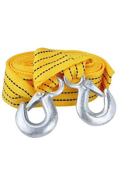 Choice Yellow 1 Pcs 4M Car Tow Cable Heavy Duty 5 Ton Trailer Rope Towing Pull Rope Strap Hooks Van Road Re