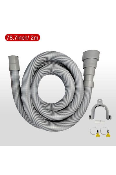 Choice Outlet Hose-2M 1pc Washing Machine And Dishwasher Drain Pipe Kit, Including Flexible Corrugated Pipe