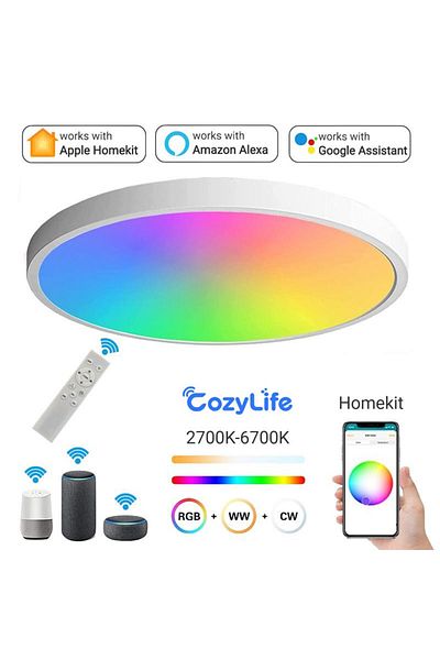 RSH RGBCW HomeKit CozyLife WiFi Ceiling Lamp Modern Nordic Round Light Smart Dimmable Interior Lighting
