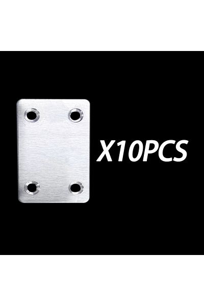 Choice 10pcs stainless steel right Angle bracket, straight four hole fixed Angle bracket, furniture fastene