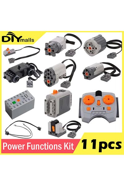 Choice 11pcs 11pcs Technical Blocks Servo Pf Train Motor Power Functions Moc High-tech Parts Bricks Accesso