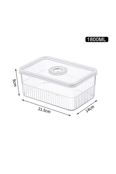 Choice 1800ml Transparent Fridge Organizer Food Storage Containers Fresh Vegetable Fruit Baskets Refrigerat