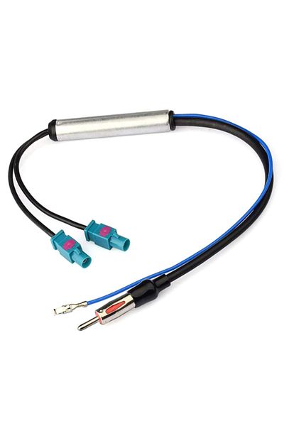 Choice Car Stereo FM AM Antenna Signal Booster Amplifier Amp Dual Fakra DIN Plug Converter Adapter