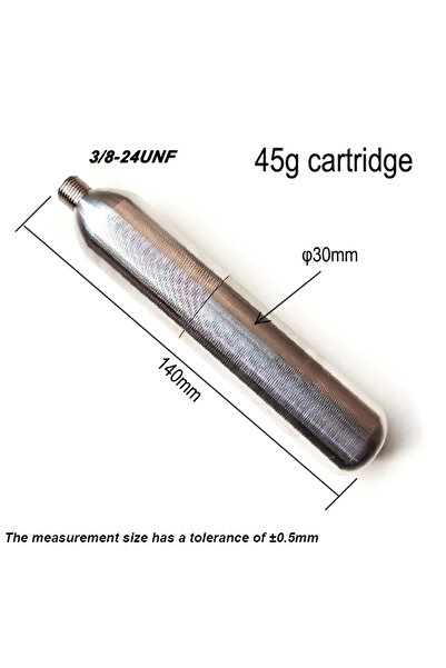 Choice خرطوشة ثاني أكسيد الكربون القابلة لإعادة التعبئة بخيط 45 جرامًا، مقاس ...