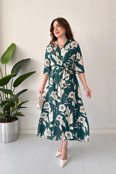 MaziButik Maner Volan Rochie Crin Petrol