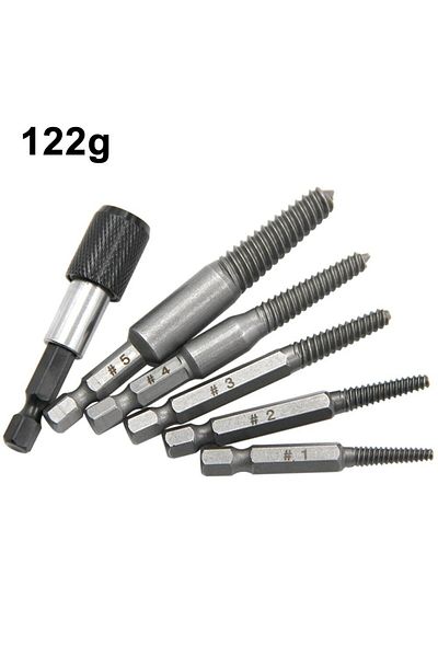 Choice 5pc and 1pc 60mm 5pc Hexagonal Handle Broken Head Screw Extractor 60mm Black Quick Release Electric