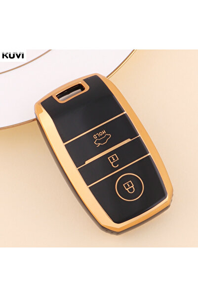 Choice4 غطاء حماية أسود من مادة TPU لمفتاح السيارة عن بعد بثلاثة أزرار، متواف...