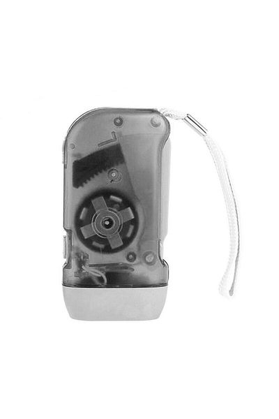 Choice Grey 3 LED Hand Pressing Dynamo Crank Power Wind Up Flashlight Torch Light Hand Press Crank Camping
