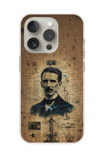 Dali Design حافظة شفافة متوافقة مع هاتف iPhone 11 Pro Max بتصميم نيكولا تيسلا