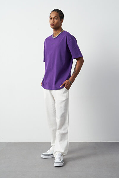 Mesfeno Т-shirt з велосипедним коміром Boxy Fit з попереднім принтом