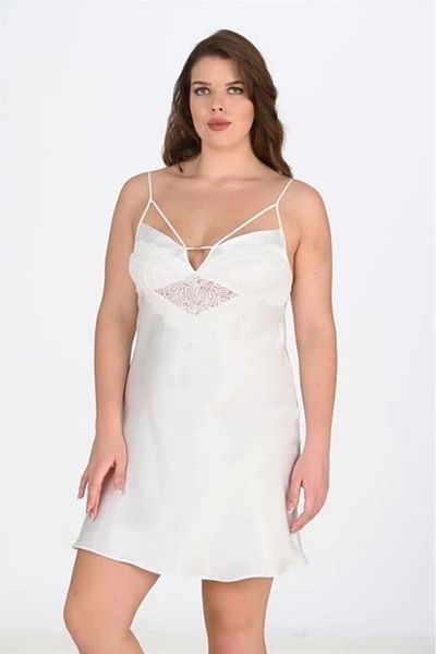 Marsilyan Plus Size Ecru Nightgown 2100