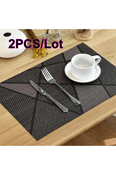 Choice1 مفرش طاولة أسود على الطراز الأوروبي مقاس 30×45 سم، مفرش طاولة مقاوم ل...