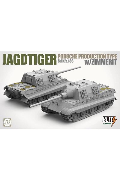 Choice TAKOM 8012 1/35 JagdTiger Sd.Kfz. 186 Porsche Production Type w/Zimmerit Scale Model Kit