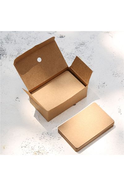 Choice 100 Pcs Khaki 100 Pcs Blank Kraft Word Cards Craft Paper Diy Business Noted Mini Card Retro Style 35