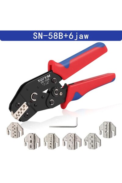 Choice مجموعة أدوات الضغط SN-58B بستة فكين لمحطات Dupont JST MOLEX، أطراف معز...