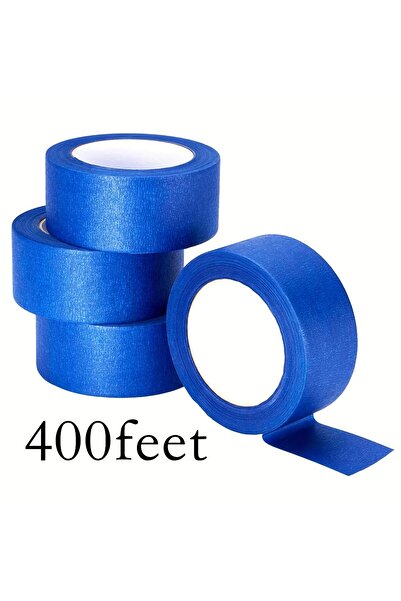 Choice1 4 قطع 100 قدم 100 قدم * 1 بوصة شريط لاصق أزرق للرسامين بعرض 1 بوصة، ش...