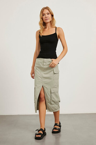 Arma Life Жіноча спідниця середньої довжини з розрізом і кишенями