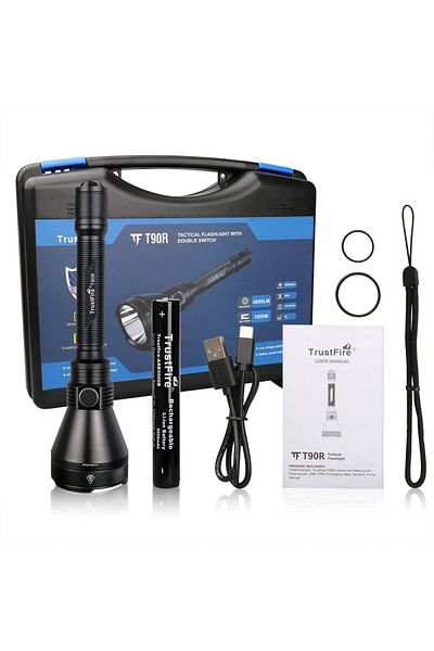 Choice black T90R with battery Ultra Tactical LED Flashlight LMNS SBT-90 4800LM High Power Rechargeable Mil
