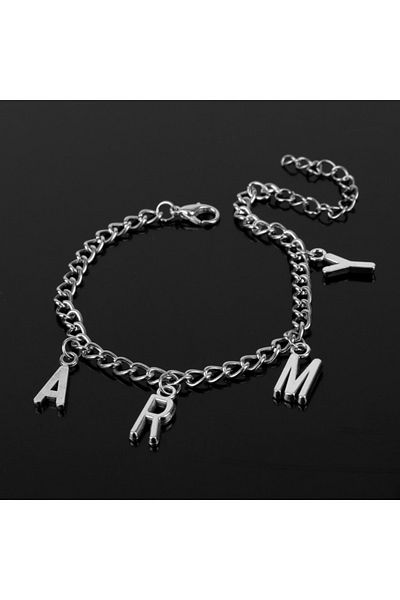 Choice 1 New Simple Retro Punk Jimin ARMY Letter Bracelet Women Men Kpop Boys Jewelry Korean Street Niche .