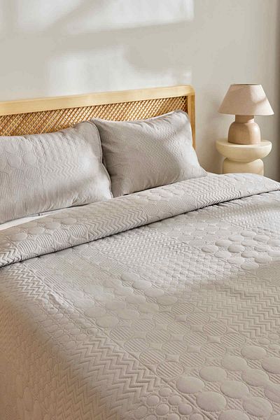Kaşmir Home Tia Double Bedspread Set Gray