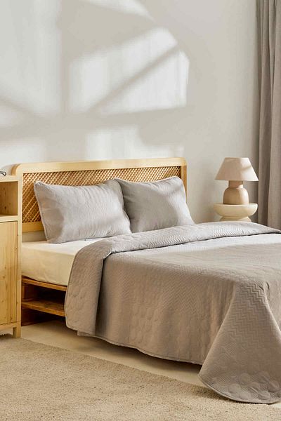 Kaşmir Home Tia Double Bedspread Set Gray