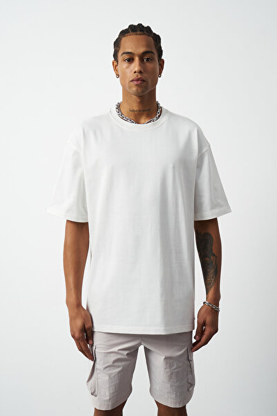 Mesfeno Oversize Stitching Detailed Premium Basic T-Shirt