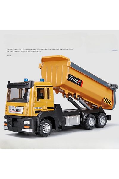 Choice Yellow 1/50 Scale Tipper Truck Alloy Diecast Toy Model Dump Engineering Transport Truck Sound Light