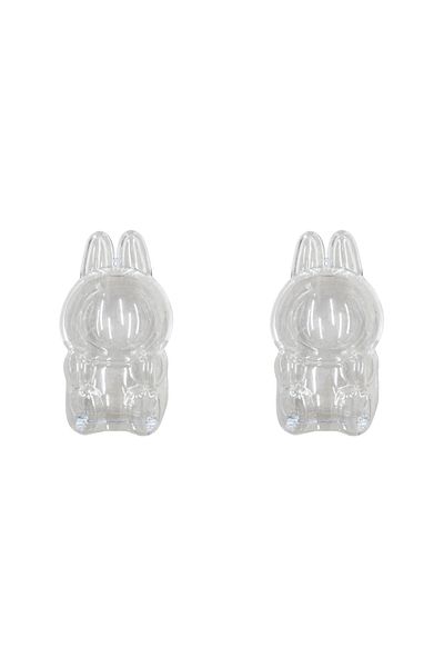 Choice for V2 2PCS For Labubu V1 V2 Transparent Protective Cover Monster Toy Elf Doll Storage Box Dustproof