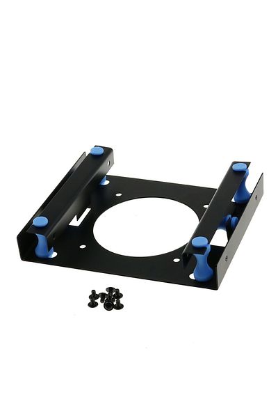 Ninth World Metal Black Shock-Proof 3.5" Hard Disk to 5.25" DVD ROM Bay Mounting adapter