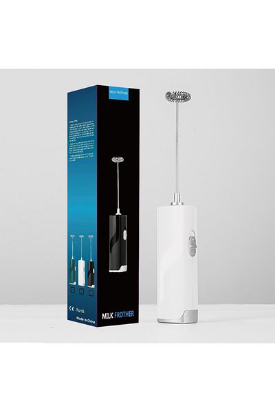 Choice White Mini Electric Milk Foamer Blender Wireless Coffee Whisk Mixer Skimer Handheld Egg Beater Cappu