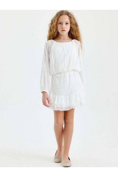 Zekids Girl's Lace Blouse Skirt Set