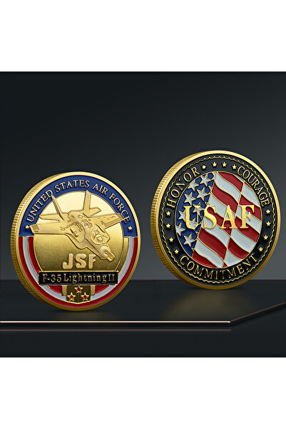 Choice عملة تذكارية ذهبية لطائرة مقاتلة من طراز F-35، ميدالية تذكارية، عملة ت...