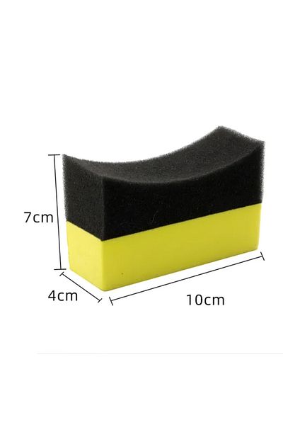 Choice 10x7x4 Car Wheel Polishing Waxing Curved Tire Sponge Brush With Cover Tire Clean Contour Dressing Ap