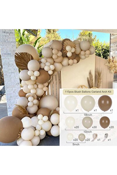 Choice طقم قوس بالونات بلون القهوة البني لتزيين حفلات الزفاف وأعياد الميلاد و...