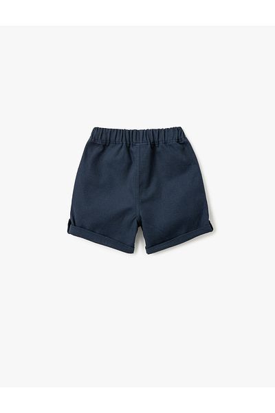 Koton Basic Shorts with Cotton Pocket Detail and Elastic Waist