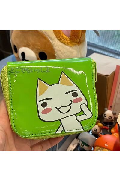 Choice A Cute Toro Cat Classic Coin Purse Inoue Toro Card Bag Short Wallet Storage Bag Anime Peripheral Id.