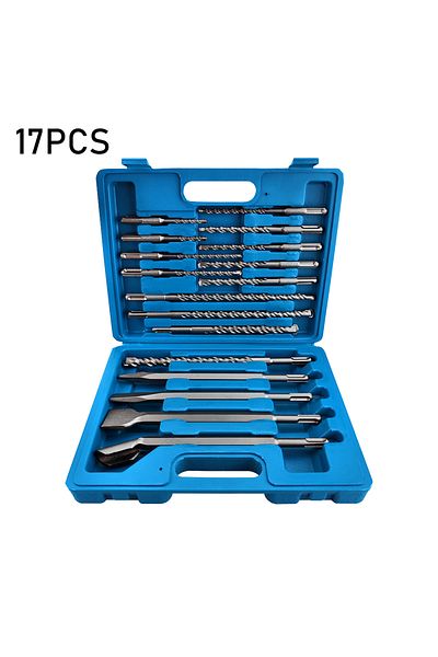 Choice 17Pcs 17Pcs/Set Electric Hammer SDS Plus Drill Bit Set 110/160/200/250mm for Concrete Wall Brick Blo