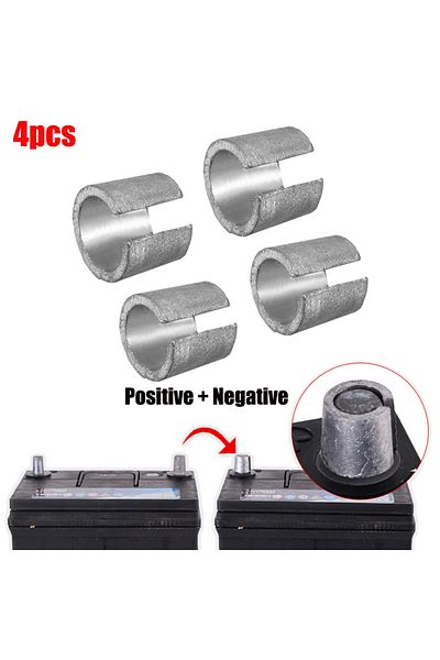 Choice 2 Pairs Battery Negative Terminal Adapter Positive Post Shim Converters Car Battery Terminals Con...