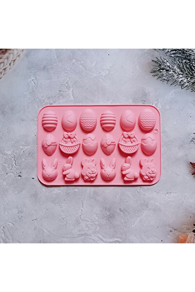 Choice قالب سيليكون لعيد الفصح 011pink قالب خبز كعكة الشوكولاتة كعكة أرنب ملو...