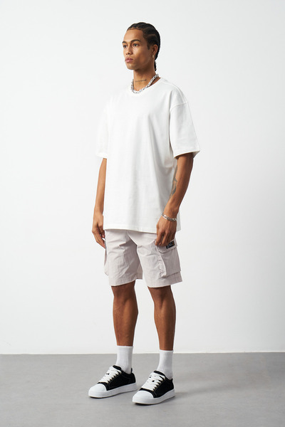 Mesfeno Oversize Stitching Detailed Premium Basic T-Shirt
