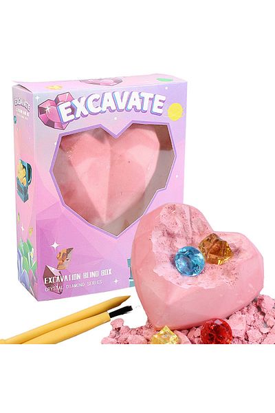 Choice Heart Archaeological excavation of gemstones diy handmade excavation of treasure fossils for Kids he