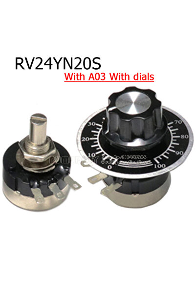 Choice7 مجموعة واحدة (3 قطع) من مقاومات 10 كيلو أوم RV24YN20S، 1 كيلو أوم، 2 ...