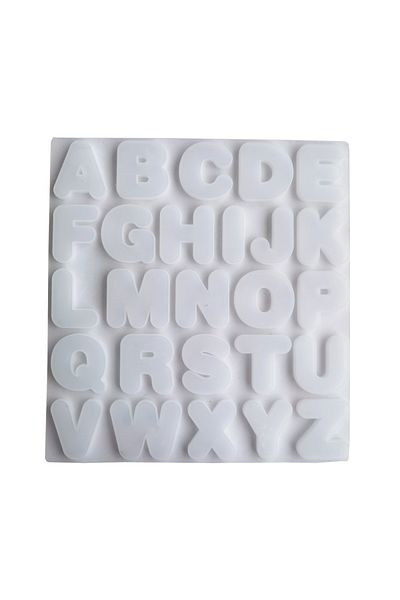 Choice transparent 26 English Alphabet Letters Chocolate Silicone Cake Mold Ice Cube Candy Maker Tray Pan H