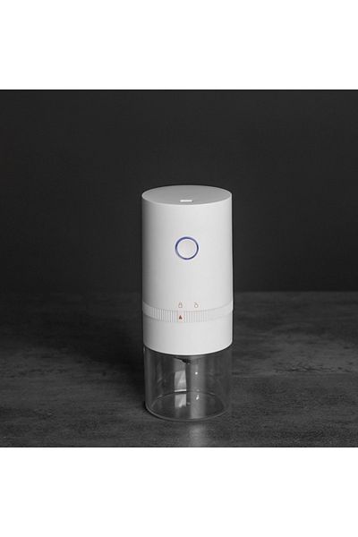 Choice 985 White USB-Rechargeable Burr Coffee Grinder - Perfect Portability with Adjustable Settings & Easy