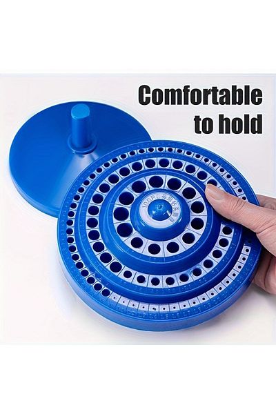 Choice Blue Rotary Tool Bit Holder, Mandrel Drill Bench Tool Holes Screwdriver Bit Holder Drill Head Storag