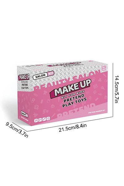 Choice Pink-17pcs 17pcs Girls Beauty Salon Set make up kit for kid pretend play toy cosplay for party game